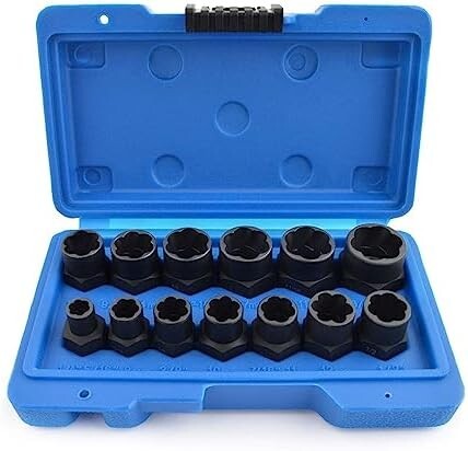 Gunpla ナットツイスター 13PCS ナット抽出ソケット ナットリムーバー ソケットセット 潰れたボルトナット取り外し