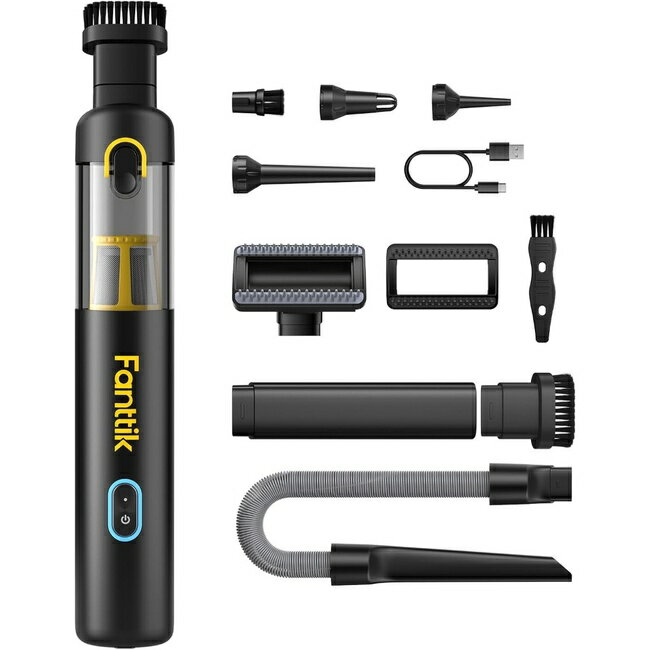 Slim V8 Apex ハンディクリーナー 車用掃除機 19000Pa 強力吸引 4in1 多機能 吸引・吹き飛ばし対応 軽量 40分連続稼働 急速充電 Type-C ハンディ掃除機 車 家庭 キーボード向け