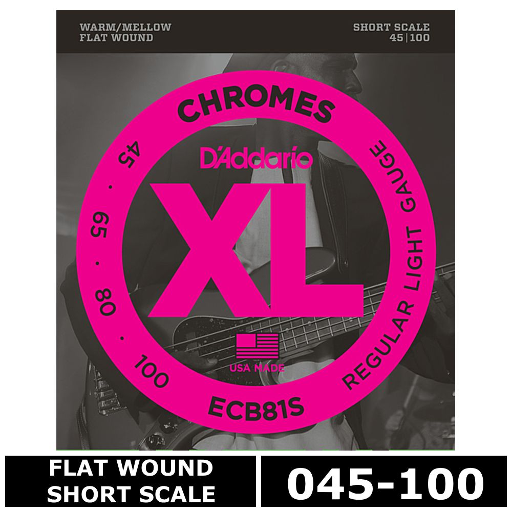 D'Addario ECB81S Flat Wound 045-100 Short Scale ダダリオ フラットワウンド ベース弦