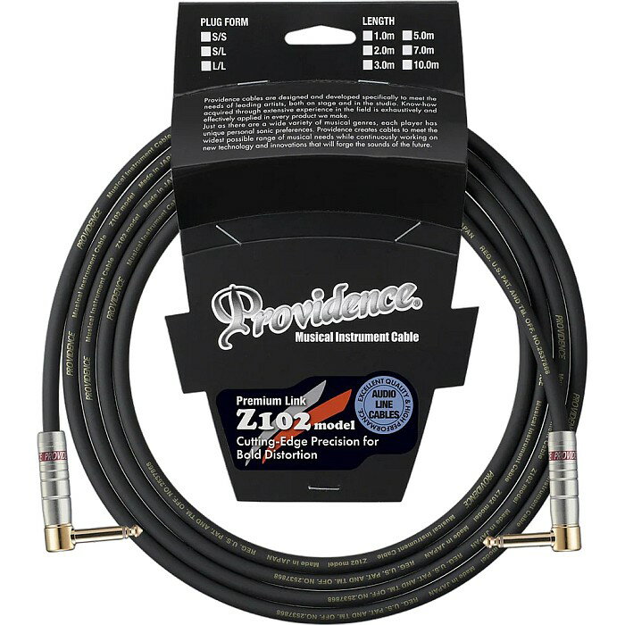 Providence Z102 Livewizard 1m/2m/3m/5m/7m LL プロヴィデンス ギターケーブル