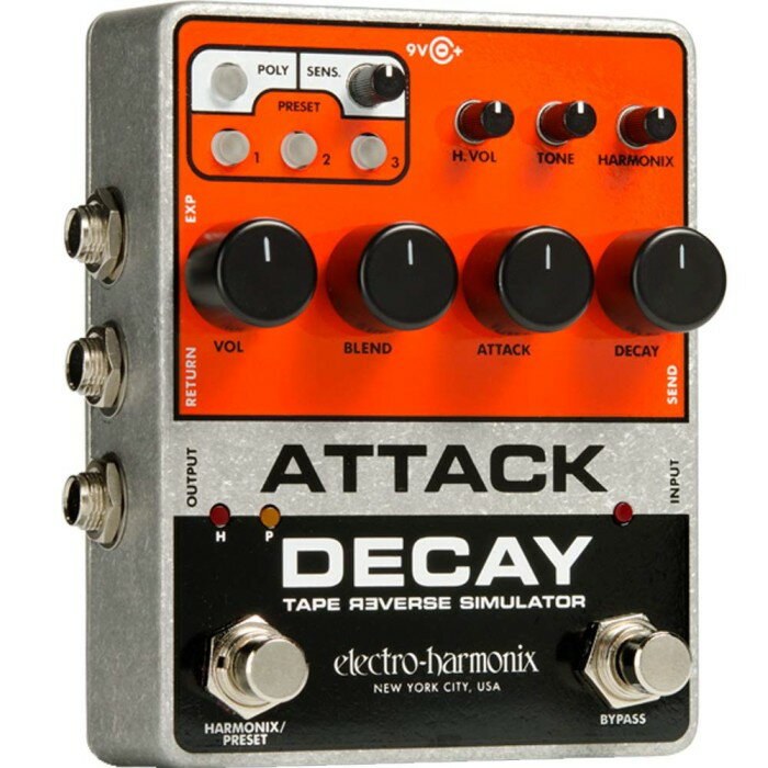 Electro-Harmonix Attack Decay エレクトロハーモニクス テープ リバース シミュレーター