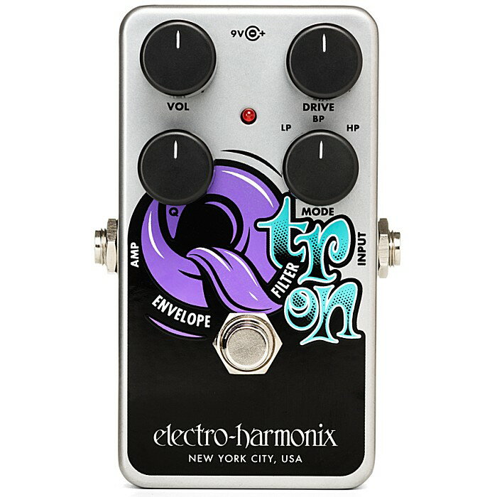 Nano Q-Tron は、1970年代からエンベロープフィルター を製造し、エンベロープフィルターエフェクトのパイオニアである electro-harmonixの伝統あるサウンドを継承したペダルです。ユーザーの演奏スタイルやピッキングの強弱に敏感に反応し、入力された信号のボリュームによってフィルタースイープのカットオフ周波数や中心周波数をコントロールします。これにより繊細な表現からダイナミックなパフォーマンス、オートワウからウルトラファンキーなサウンドまで様々なトーンを作り出します。 エンベロープコントロールフィルターは、音楽シーンのメインストリームだけでなく幅広いジャンルの音楽で使用されており、 ギターやベース、キーボード、管楽器などのあらゆる楽器と非常に相性のいいエフェクトです。