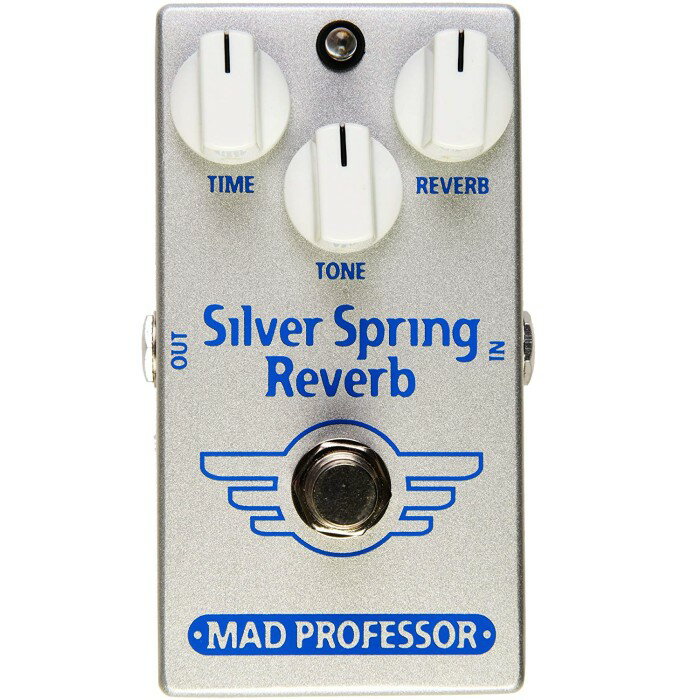 Silver Spring Reverb はコンパクトで使いやすリバーブで、ピュアなアナログダイレクトシグナルパスを採用し、原音を損なうことのないナチュラルなアンビエントリバーブを作り出します。 帯域幅は、アンプのスプリングリバーブ特有のダークでウォームなリバーブから、クリアで澄み切ったスタジオリバーブまでカバーします。可能な限りナチュラルな減衰をキープするために、ノイズリダクションシステムは搭載していません。ダイレクトシグナルパスはすべてアナログで、フィルタリングなしでアナログアンプを通過します。 SSRのサウンドは、歪んだトーンの厳しいパフォーマンス下でもクリーンシグナルでの使用時と同等の効果を得られるように特別に設計されています。SSRを歪み成分の前段に使用することもできますが、主に後段で使用するように設計されています。歪み成分の前段に使用する場合には、低めのリバーブ設定でご使用ください。