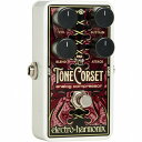 Tone Corsetは、ギターのトーンの理にかなった方法で圧縮する EHX の新しい4ノブタイプのコンプレッサーです。このTone Corset は、今までのアナログコンプレッサーの中で最もファンキーなアナログコンプレッサーです。 ・4ノブは素晴らしいコントロール性を提供するようデザインされており、楽器のダイナミクスを正確に形成します。 ・Sustainノブはギターシグナルへのコンプレッション量をコントロールします。 ・Attackノブはコンプレッションがかかるまでの速さを調節します。 ・Blendノブはドライシグナル（原音）とコンプレッションシグナル（ウェット音）のミックスバランスを調節します。 ・Volume ノブは全体の出力レベルをコントロールします。 ・Pad スイッチは、高出力のハムバッカーピックアップを搭載したギターやベースなどを Tone Corset に接続した際に予期しない歪みが発生するのを防ぐため、インプットシグナルを下げることができます。 ・トゥルーバイパス。