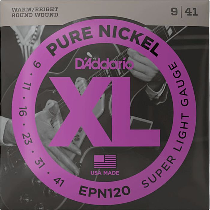 0.09 - 0.42 - D'Addario EPN120 Pure Nickel 009-041 ダダリオ エレキギター弦