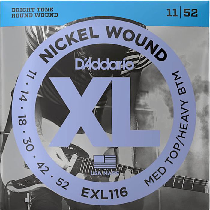0.11- 0.48 - D'Addario EXL116 Nickel Wound 011-052 ダダリオ エレキギター弦