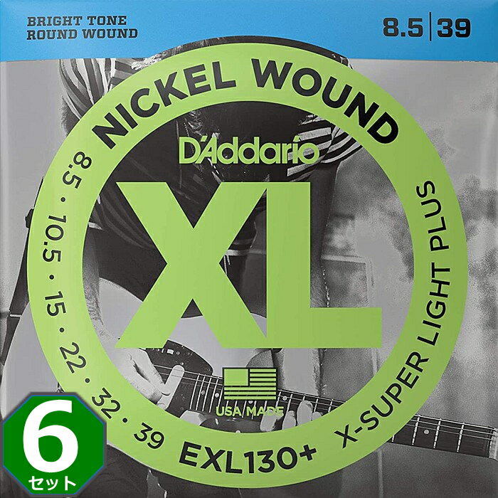 6å D'Addario EXL130+ Nickel Wound 008.5-039 ꥪ 쥭