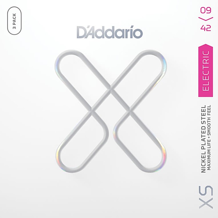 3セットパック D'Addario XSE0942-3P XS Nickel 009-042 ダダリオ コーティング弦 エレキギター弦