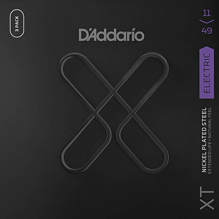 3セットパック D'Addario XTE1149-3P XT Nickel 011-049 ダダリオ コーティング弦 エレキギター弦