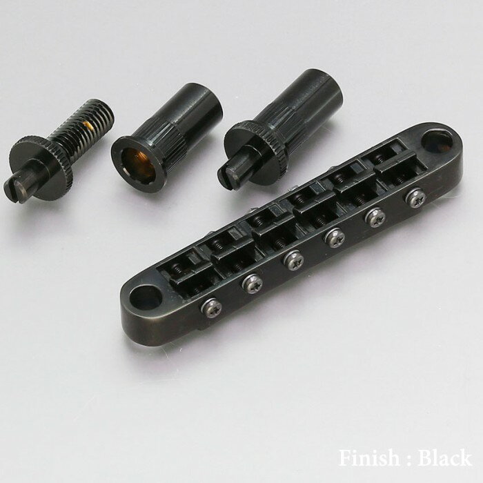 Gotoh GE103B-T-B Tune-o-matic Bridge ゴトー ブリッジ アンカー式ナッシュビルタイプ ブラック