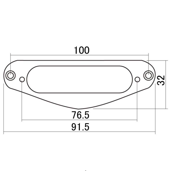 SCUD MR-STCS ブラス エスカッション シングルピックアップ用 クローム