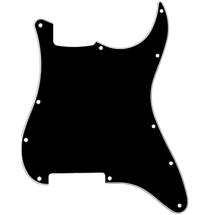 SCUD SC-B3P-2 ストラトキャスター用ピックガード 穴無し ブラック3P