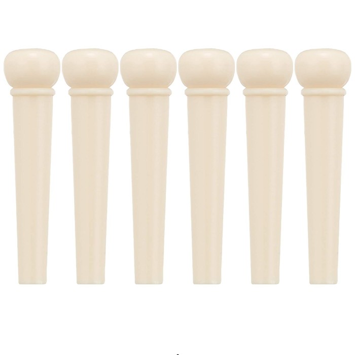 ブリッジピン6本セットです。一般的なアコースティックギターに使えます。