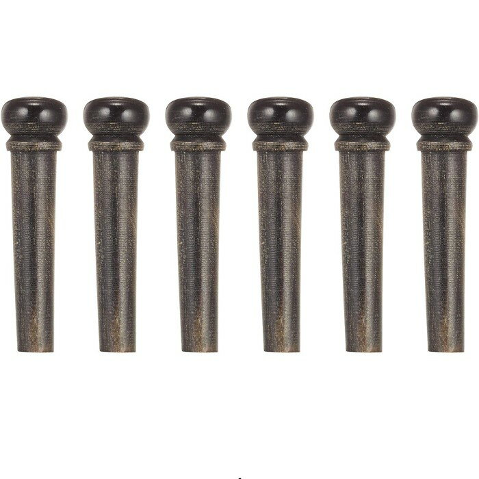 SCUD F-3623 アコギ用ブリッジピン 水牛の角/点あり 6本セット