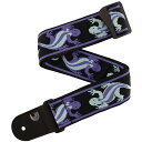D'Addario Woven Strap Teal Lizards 50PW02 ダダリオ ギターストラップ