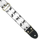 Live Line Fabric Strap LS2400CCB ライブライン ギターストラップ 50mm幅 キャット/ホワイト