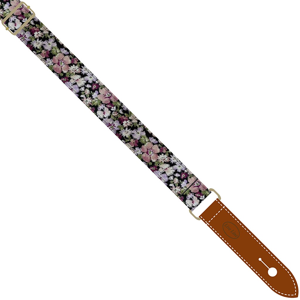 Live Line Ukulele Strap YUS-FL2 ライブライン ウクレレストラップ レインボー フラワー2