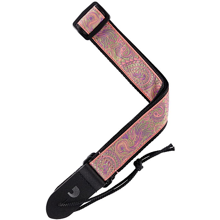 D'Addario Jacquard Ukulele Strap Paisley Pink/Green 15UKE03 ダダリオ ウクレレストラップ...