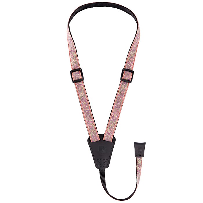 ジャカードデザインのウクレレ用クレイドルストラップです。 幅：25～45mm　長さ：約 56cm～94cm