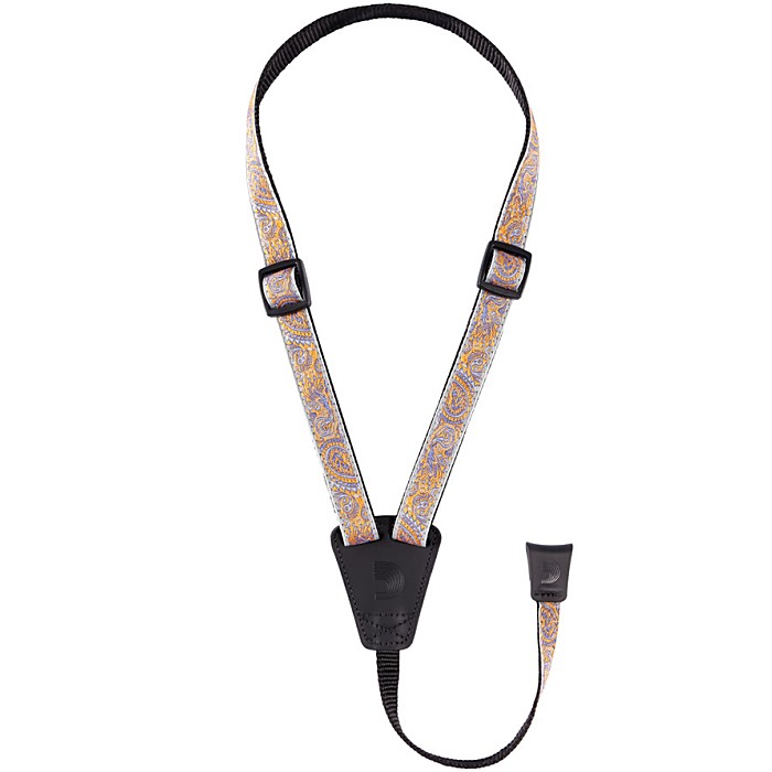 D'Addario Cradle Ukulele Strap Paisley Gray/Orange 19UKE07 ダダリオ ウクレレストラップ
