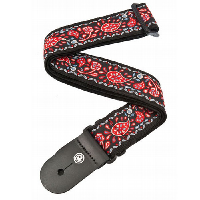 D'Addarioがニューヨークのトップファッションデザイナー達とタッグを組んだオリジナルデザインのストラップ。ストラップ自体も耐久性が高く、またアイコニックなデザインやユニークな柄で貴方のギターにアクセントを加えます。 幅：50mm　長さ：約 89cm〜151cm