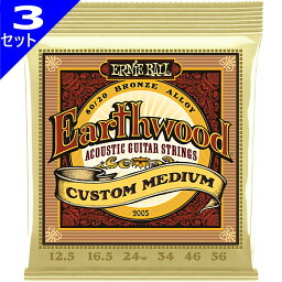 3セット Ernie Ball #2005 Earthwood Custom Medium 012.5-056 80/20 Bronze アーニーボール アコギ弦