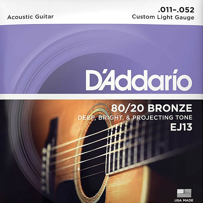 D Addario EJ13 Custom Light 011-052 80/20 Bronze ダダリオ アコギ弦