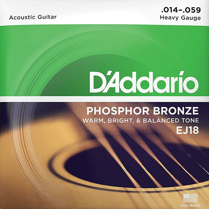 D'Addario EJ18 Heavy 014-059 Phosphor Bronze ダダリオ アコギ弦