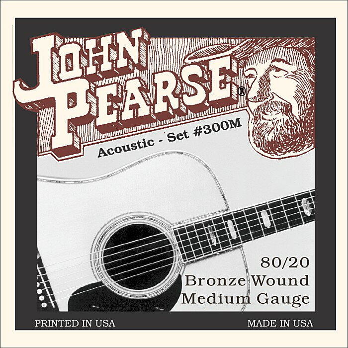 John Pearse #300M Medium 013-056 80/20 Bronze ジョン ピアース アコギ弦