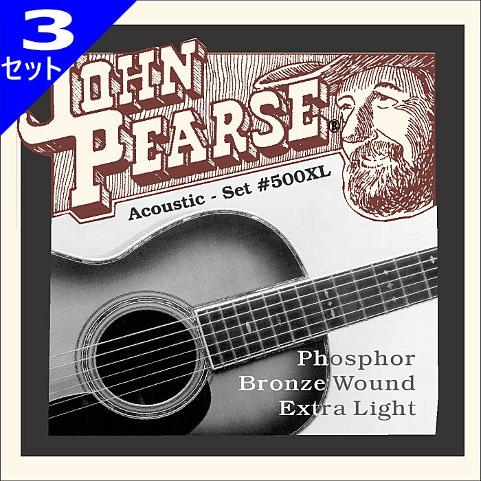 3å John Pearse #500XL Extra Light 010-047 Phosphor Bronze  ԥ 