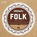 D'Addario Folkナイロン弦は高品質なナイロンを使用しています。各弦についているボールエンドはクラシックギターやアコースティックギターに張りやすい仕様になっています。D'Addario製のボールエンドはさまざまなギターに対応しており、弦交換も容易に行えます。