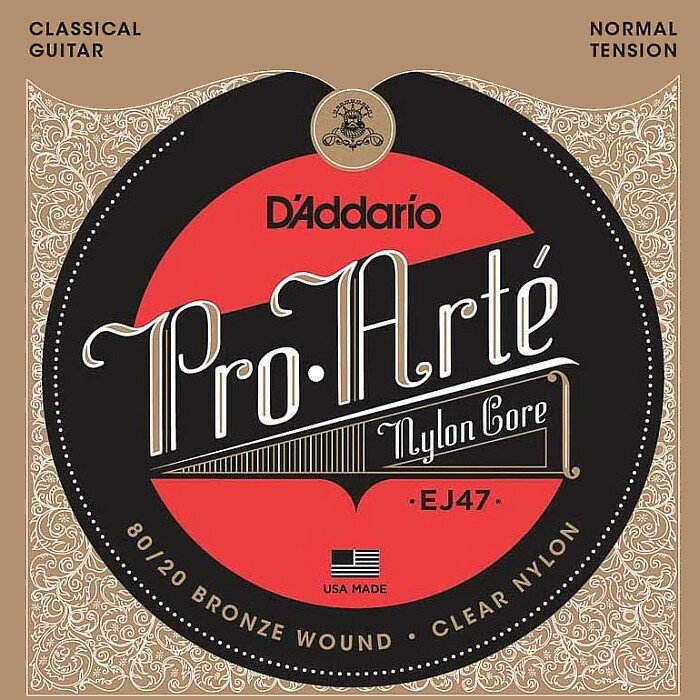 D'Addario EJ47 Pro Arte Nylon Bronze/Clear Normal ダダリオ クラシック弦