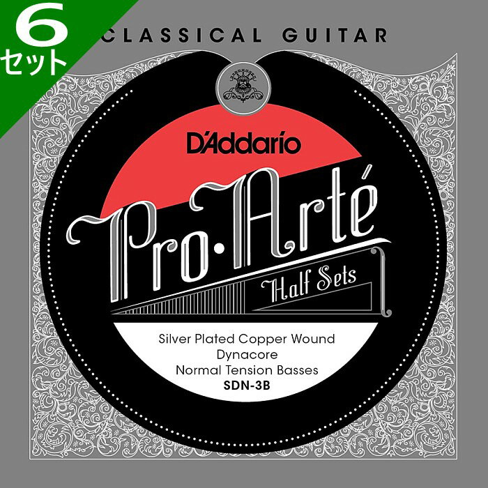 6セット D'Addario SDN-3B Dynacore Silver Plated Copper Normal Basses Half Set ダダリオ クラシック弦 低音弦ハーフセット