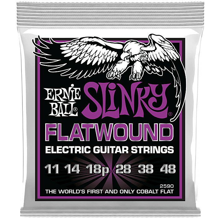 ERNIE BALL #2590 Power Slinky Cobalt Flatwound 011-048 アーニーボール フラットワウンド エレキギター弦