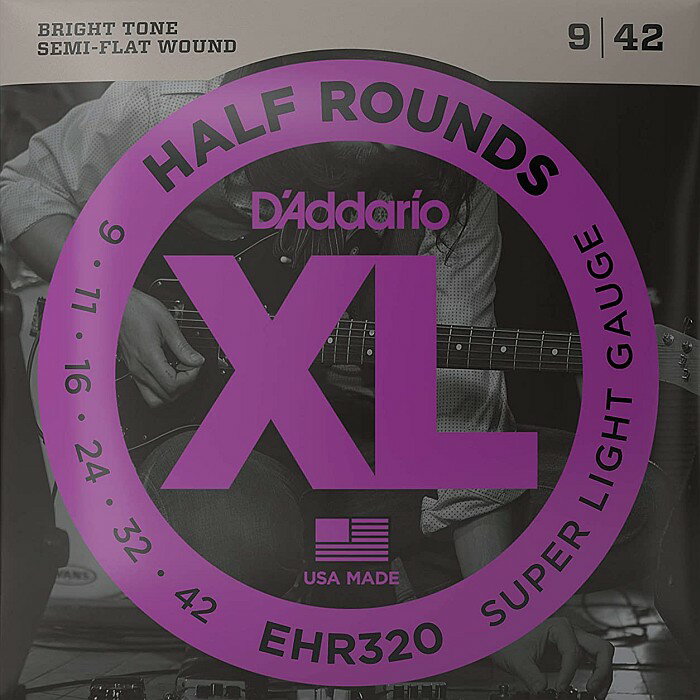 D'Addario EHR320 Half Rounds 009-042 ダダリオ ハーフラウンド エレキギター弦