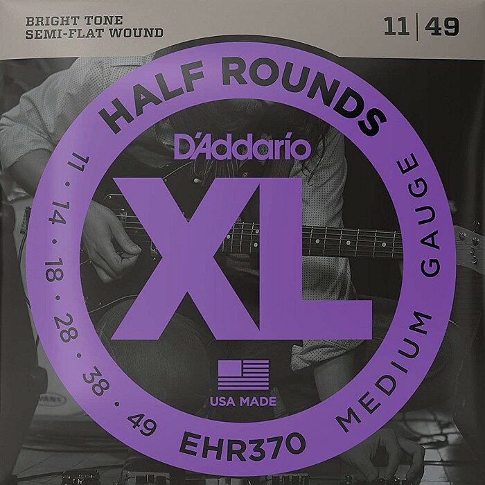 D'Addario EHR370 Half Rounds 011-049 ダダリオ ハーフラウンド エレキギター弦