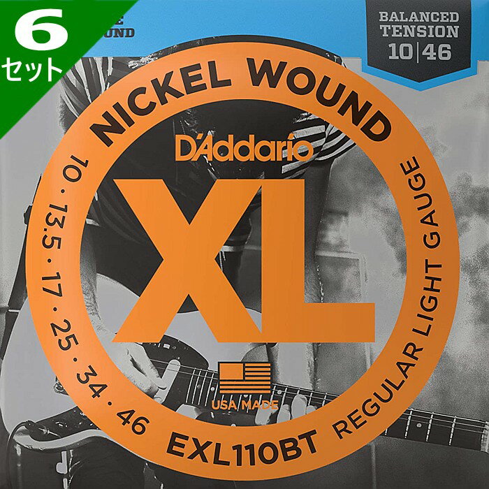 6å D'Addario EXL110BT Balanced Tension Nickel Wound 010-046 ꥪ 쥭