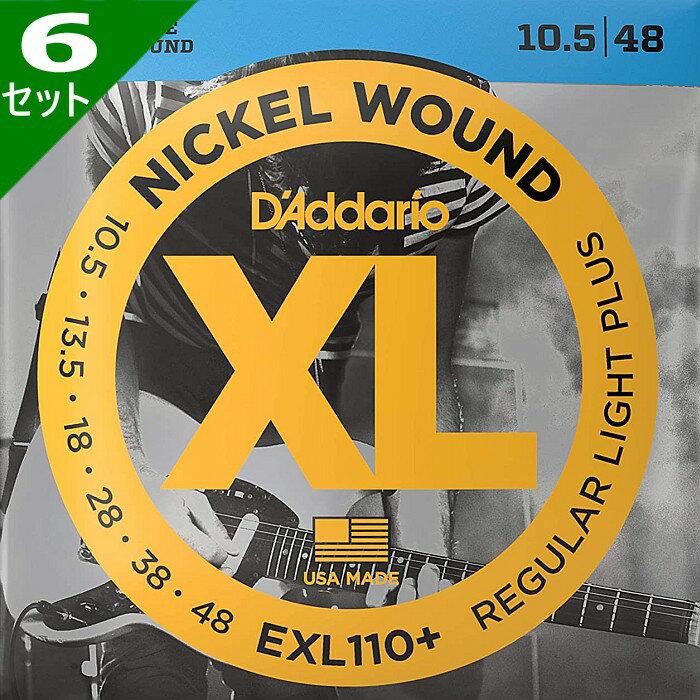 6å D'Addario EXL110+ Nickel Wound 010.5-048 ꥪ 쥭