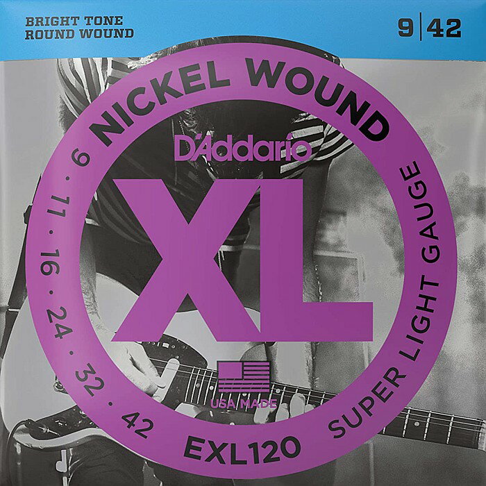 D'Addario EXL120 Nickel Wound 009-042 ダダリオ エレキギター弦