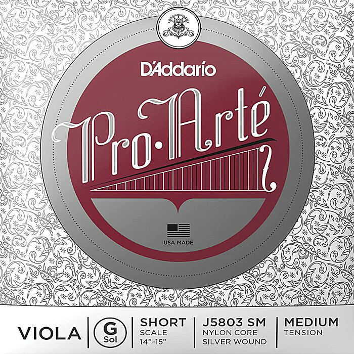 D'Addario Pro Arte Viola Strings J5803 SM ꥪ 鸹 硼ȥ ߥǥƥ󥷥 Х鸹 G