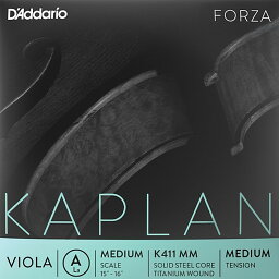 D'Addario Kaplan Forza Viola Strings K411 MM ダダリオ ヴィオラ弦 ミディアムスケール ミディアムテンション バラ弦 A線