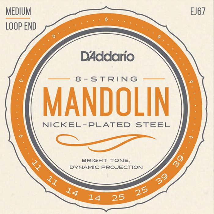 D'Addario EJ67 Medium 011-039 Nickel Steel ダダリオ マンドリン弦