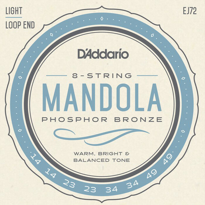 D'Addario EJ72 Mandolla Light 014-049 Phosphor Bronze ꥪ ޥɡ鸹