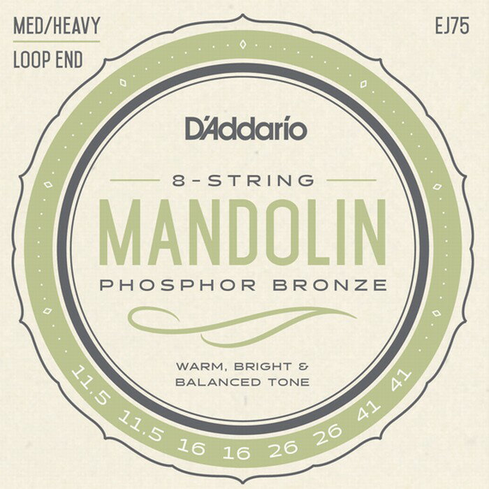 D'Addario EJ75 Medium/Heavy 011.5-040 Phosphor Bronze ꥪ ޥɥ