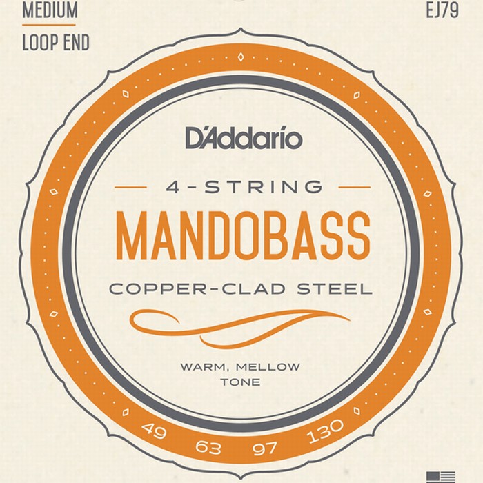D'Addario EJ79 Mandobass Medium 049-130 Copper-Clad Steel ꥪ ޥɥ١