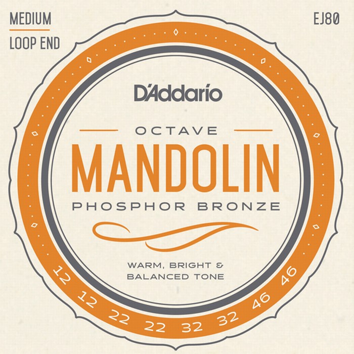 D'Addario EJ80 Octave Mandolin Medium 012-046 Phosphor Bronze ꥪ  ޥɥ