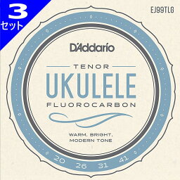 3セット D'Addario EJ99TLG Pro-Arte Carbon Tenor Low-G ダダリオ ウクレレ弦 テナー ローG仕様