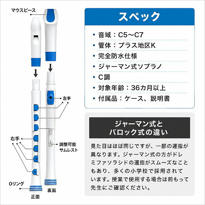 nuvo Recorder+ Black/Green ヌーヴォ プラスチック製ソプラノリコーダー（ジャー...