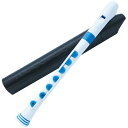 nuvo Recorder+ White/Blue ヌーヴォ プラスチック製ソプラノリコーダー(ジャーマン式)