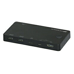 RATOC(ラトックシステム) パソコン切替器 ブラック RS-240CA-4K ［2入力 /1出力 /4K対応 /手動］ RS240CA4K 【864】